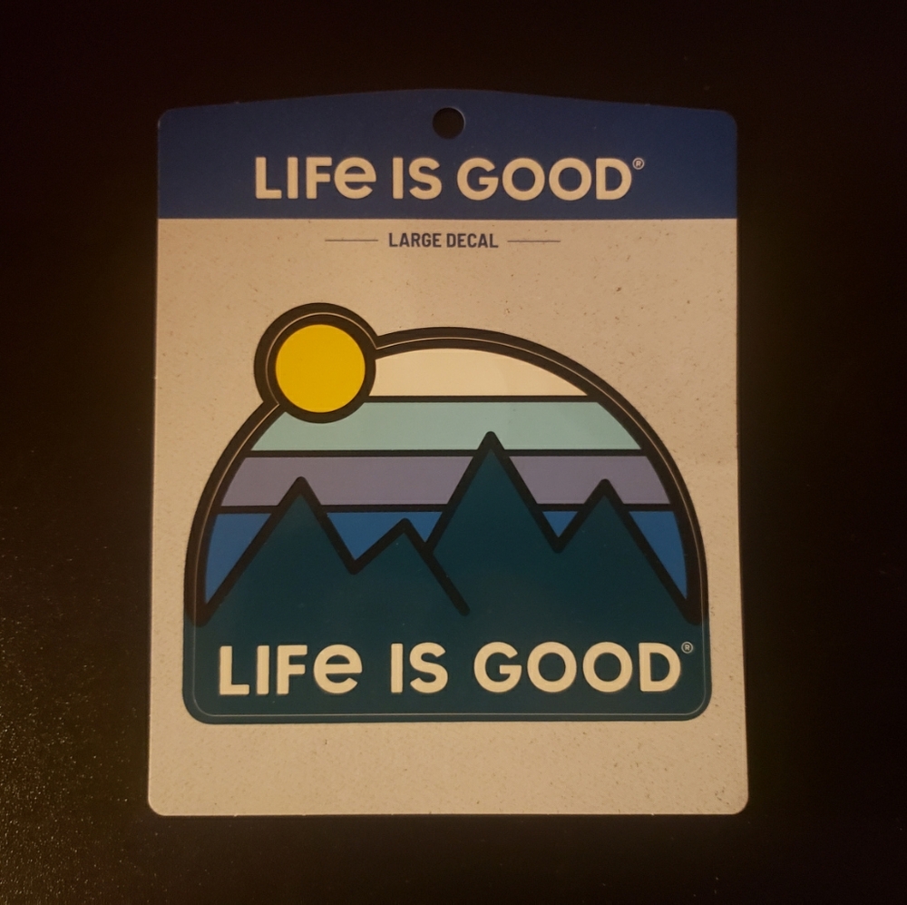 Life Is Good Large Retro Mountains Decal